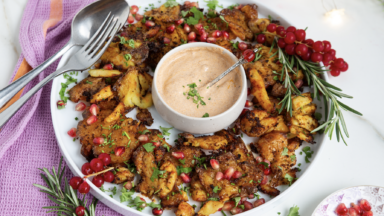 Smashed potatoes met Tandoori kruiden